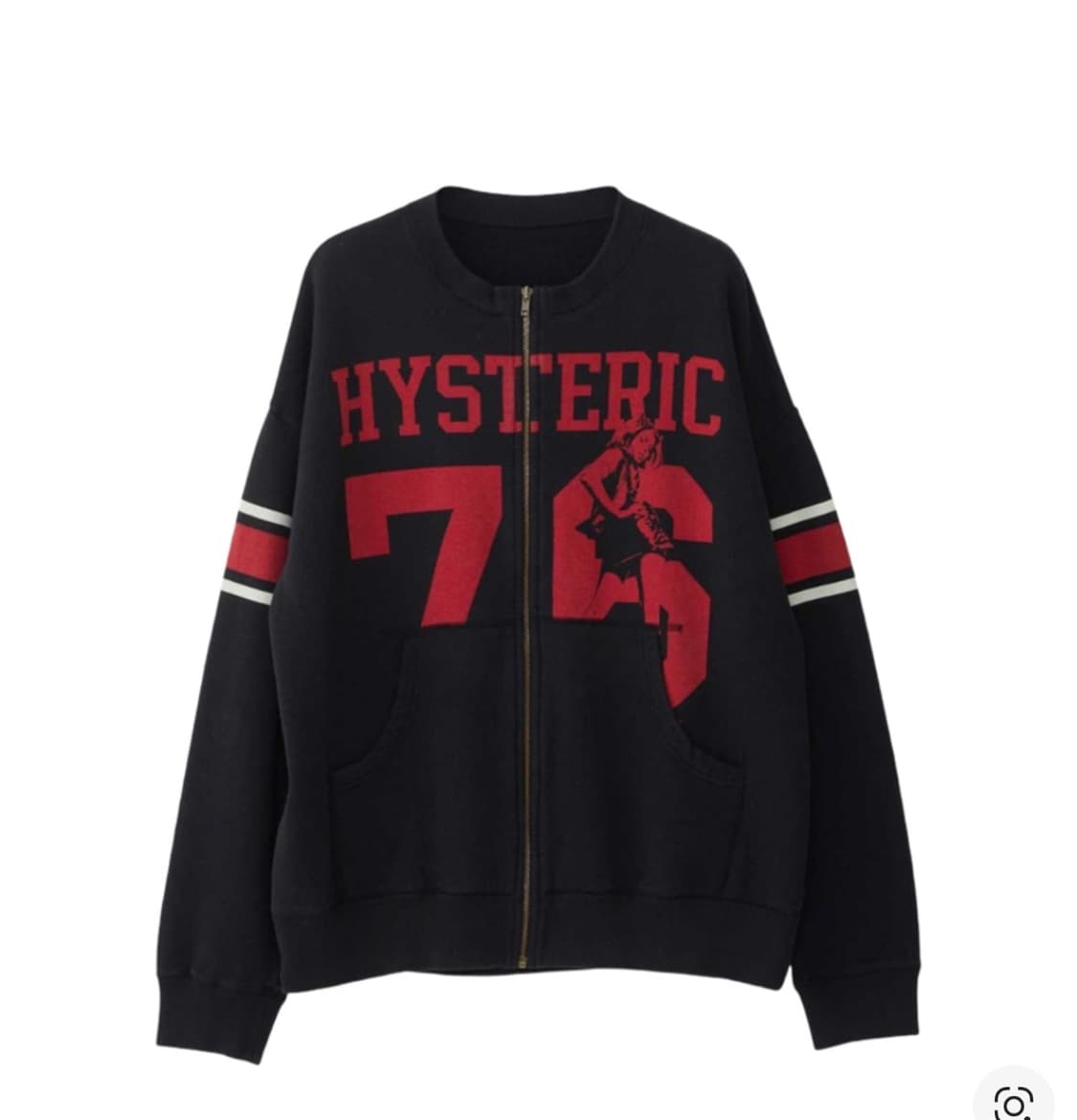히스테릭글래머 76 오버사이즈 점퍼 블랙 상품이미지1