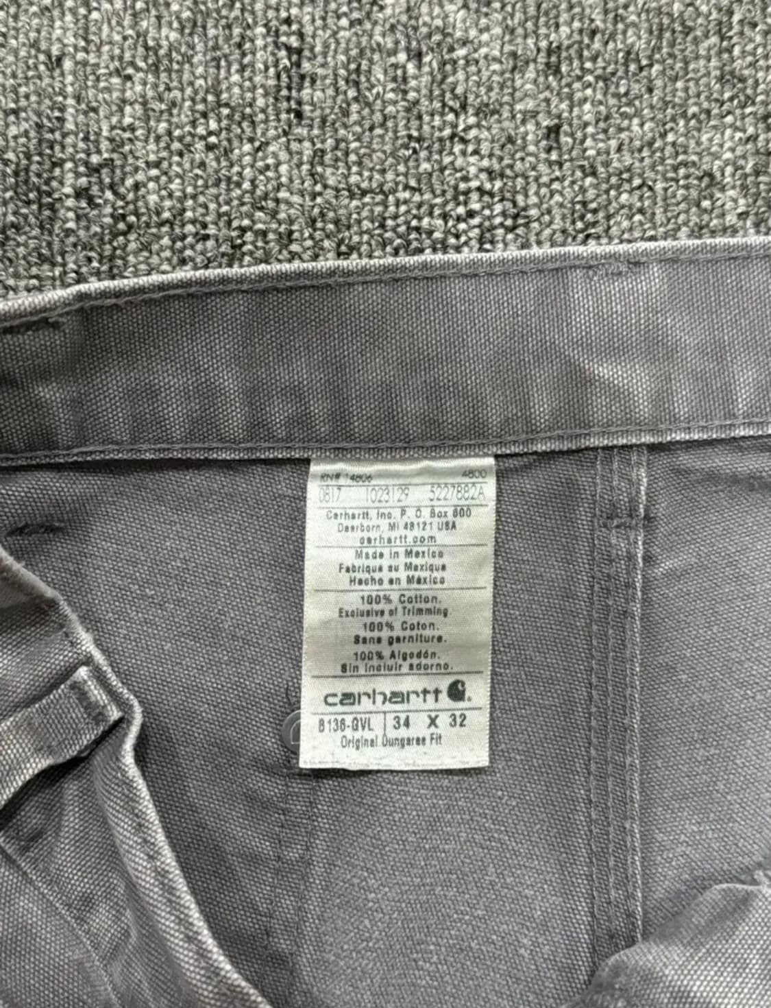 칼하트 빈티지 더블니 그레이 34 상품이미지2