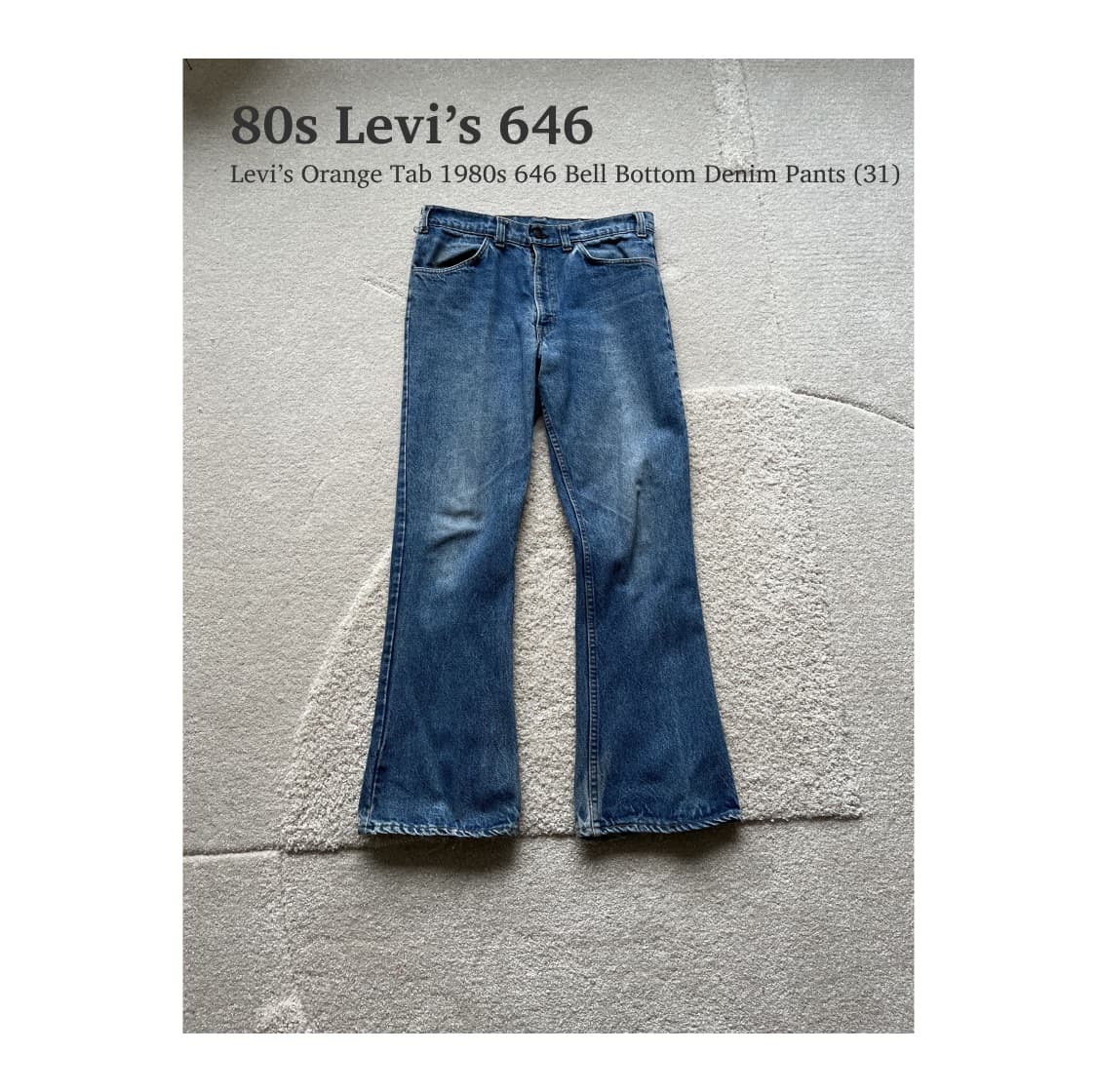 80s 오렌지탭 리바이스 646 벨바텀 (31-32) 상품이미지1