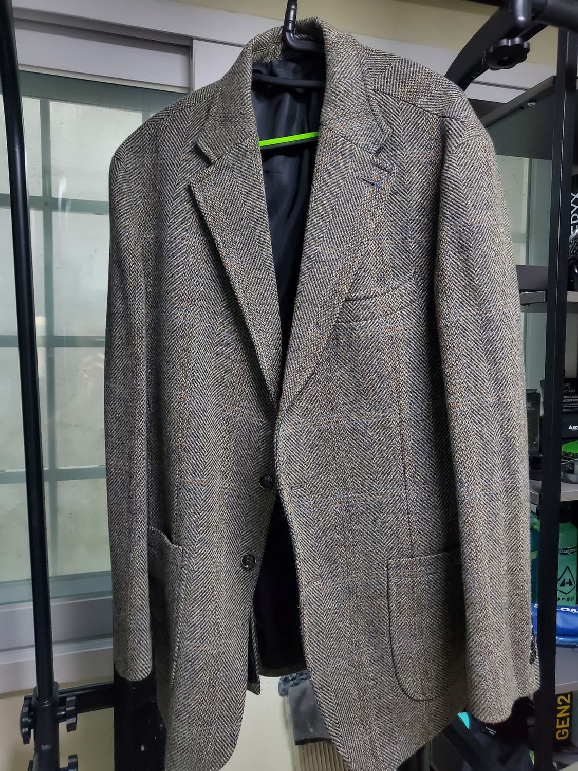 솔티 Sortie 409 체크 울 자켓 그레이 상품이미지2