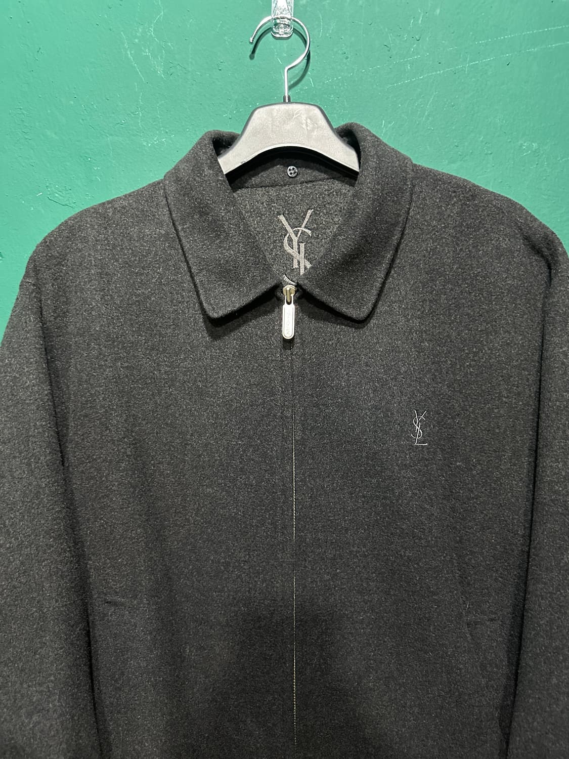 입생로랑 핸드메이드 모직 블루종자켓 105 상품이미지2