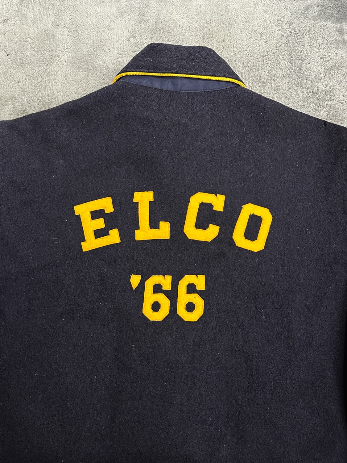 60s ELCO School 리버서블 울 바시티 자켓 M 상품이미지5