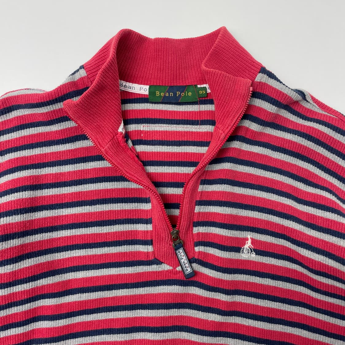 [중고] 빈폴 스트라이프 하프넥 긴팔티 95 상품이미지4