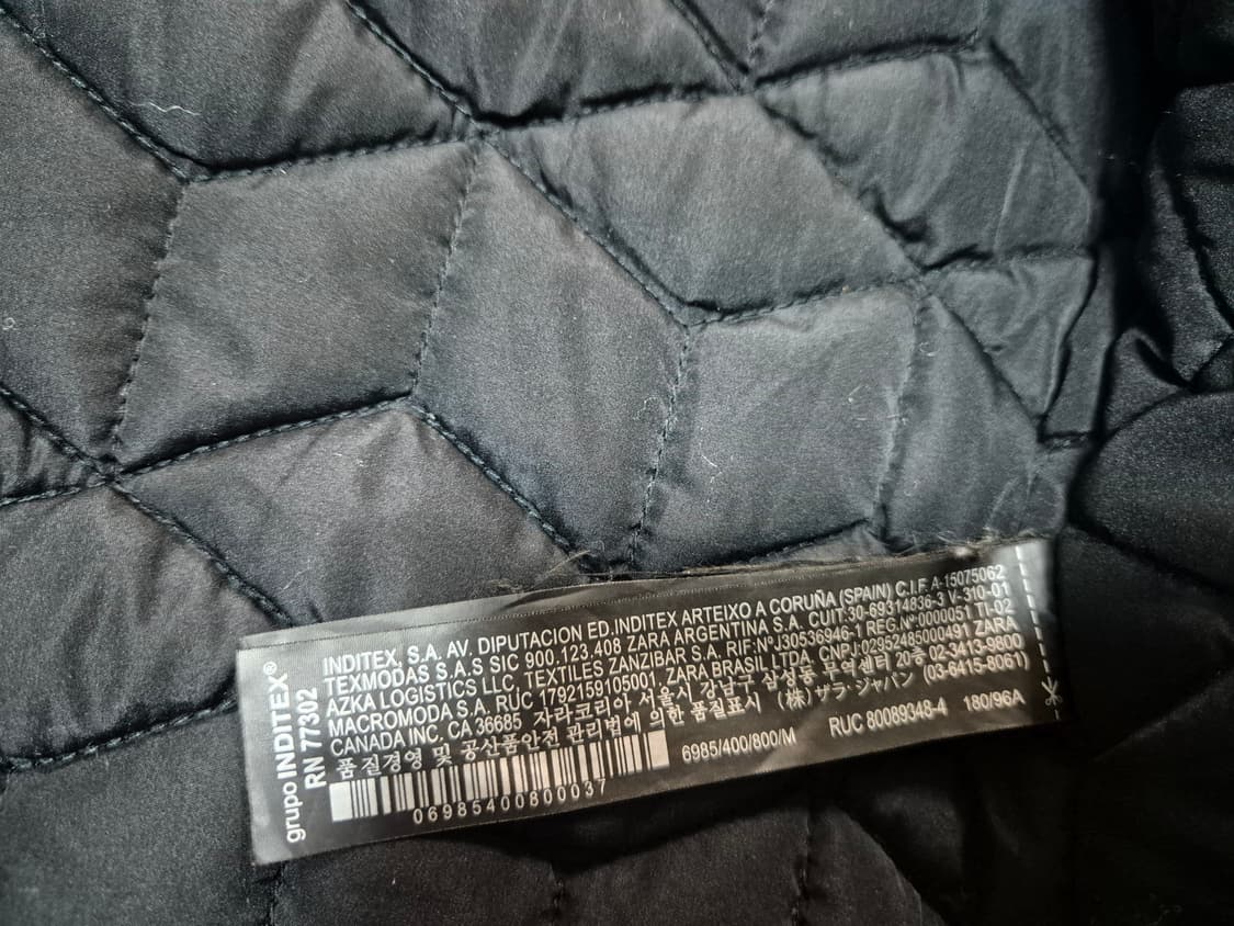 ZARA자라 남성 패딩 후드 점퍼 M(95-100) 상품이미지7