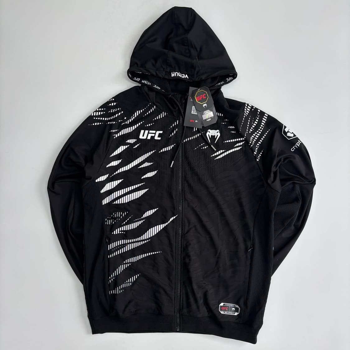 베넘 UFC 퓨전 어센틱 새상품 파이트 나이트 워크아웃 후드집업 블랙(X 상품이미지1
