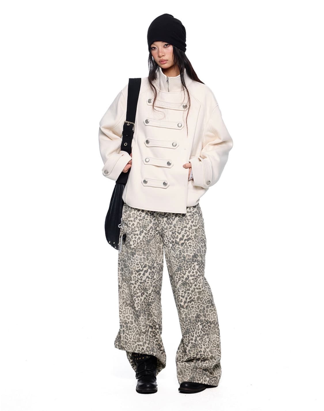 테스트메커니즘 레오파드 와이드 팬츠 상품이미지2