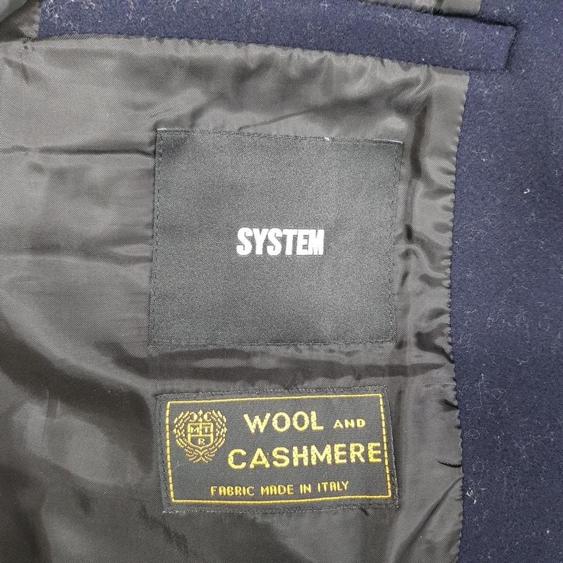한섬 시스템 이탈리안 패브릭 울 캐시미어 블록 코트 100사이즈 상품이미지6