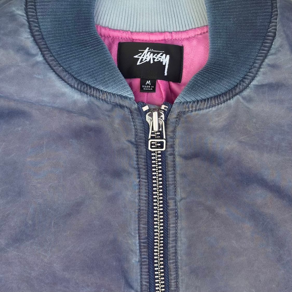 STUSSY DYED NYLON BOMBER NAVY 상품이미지5