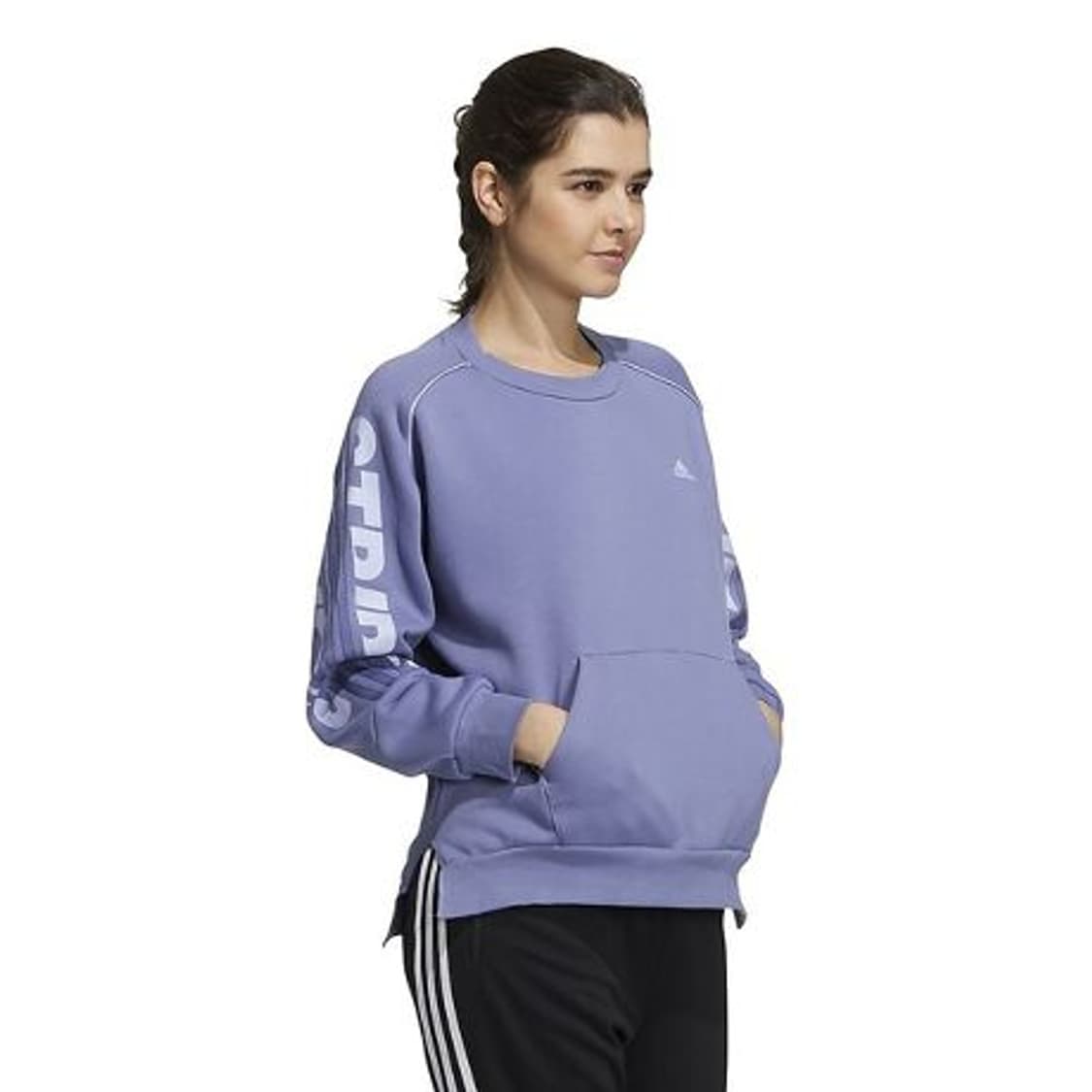 M ) 아디다스 여성 삼선 가오리핏 맨투맨 상품이미지1