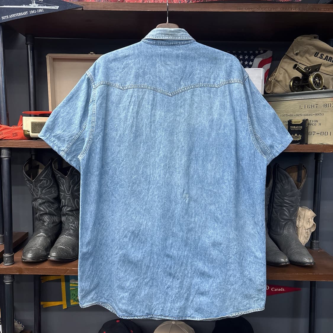 할리데이비슨 요크컷 웨스턴 데님셔츠 펄스냅 N1071 상품이미지2