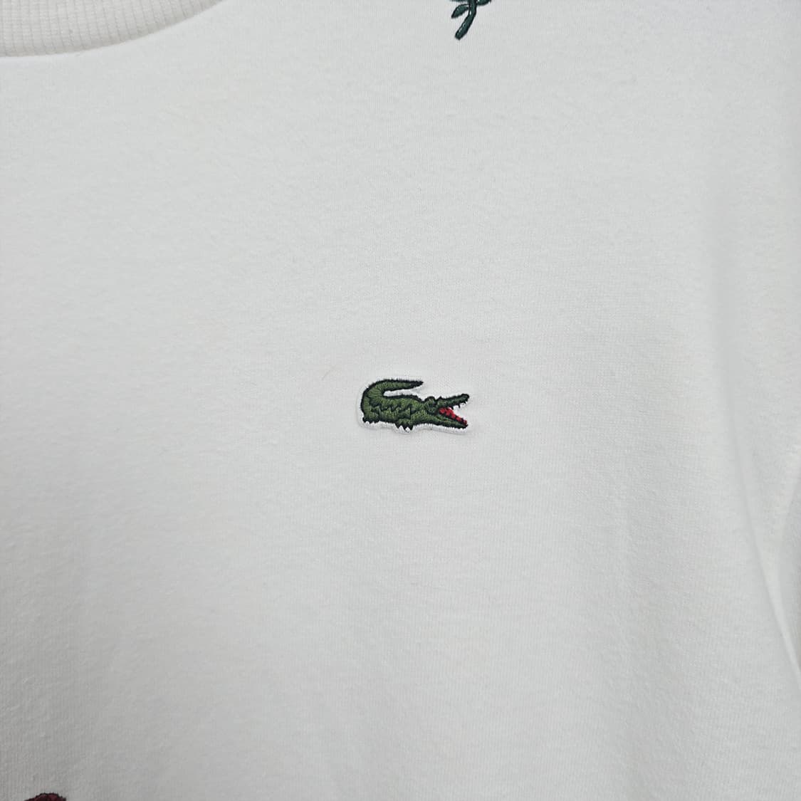 남성 라코스테 LACOSTE L!VE 로즈 자수 맨투맨 스웨트셔츠 100 상품이미지4