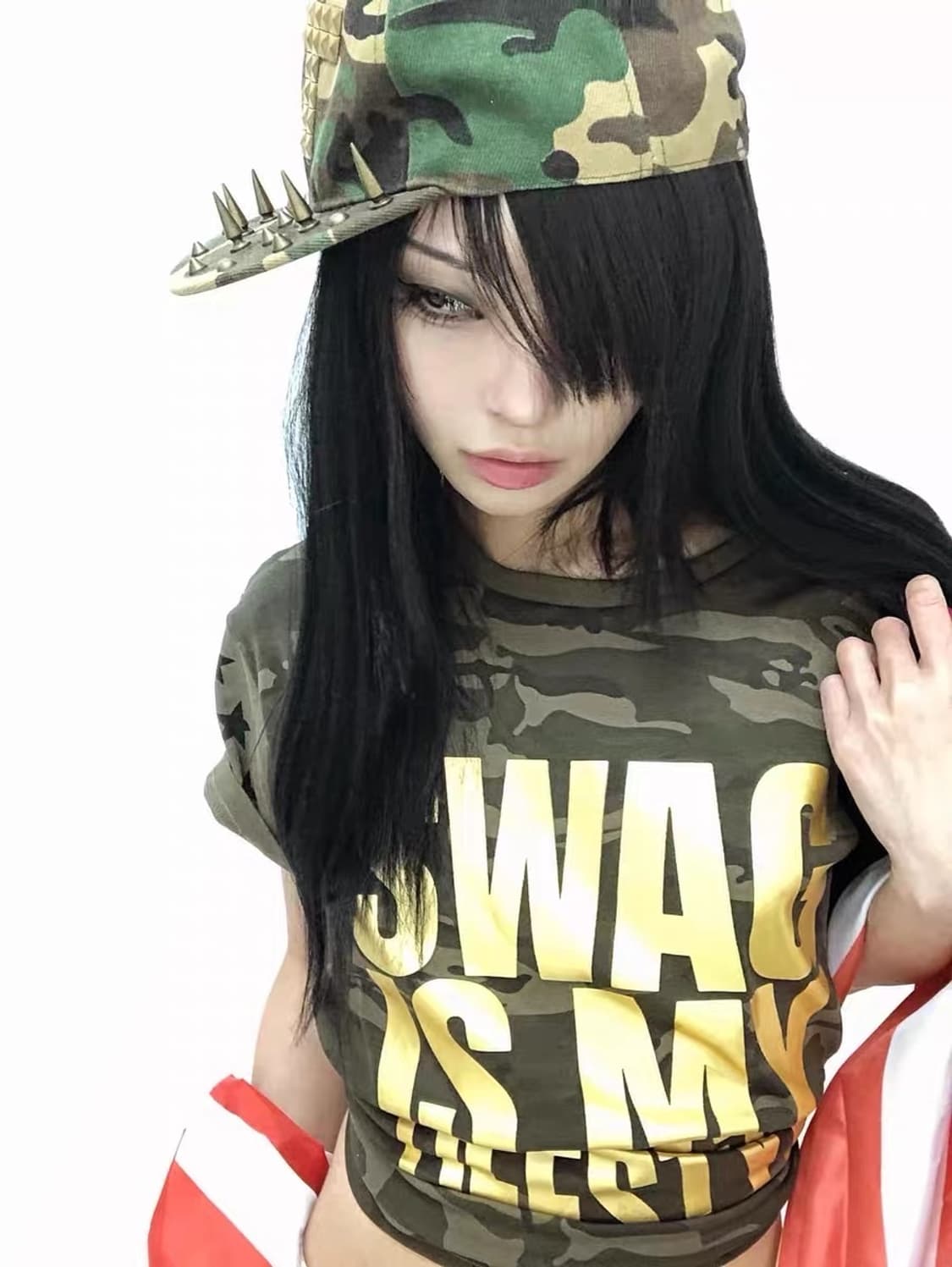 SWAG 라이프 카모 레터링 반팔 티셔츠 상품이미지4
