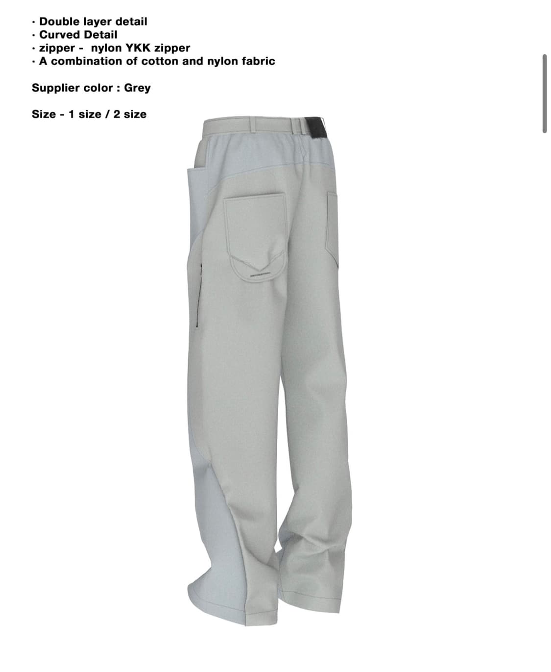 어나더유스 001-23 cn trouser -GY 상품이미지2