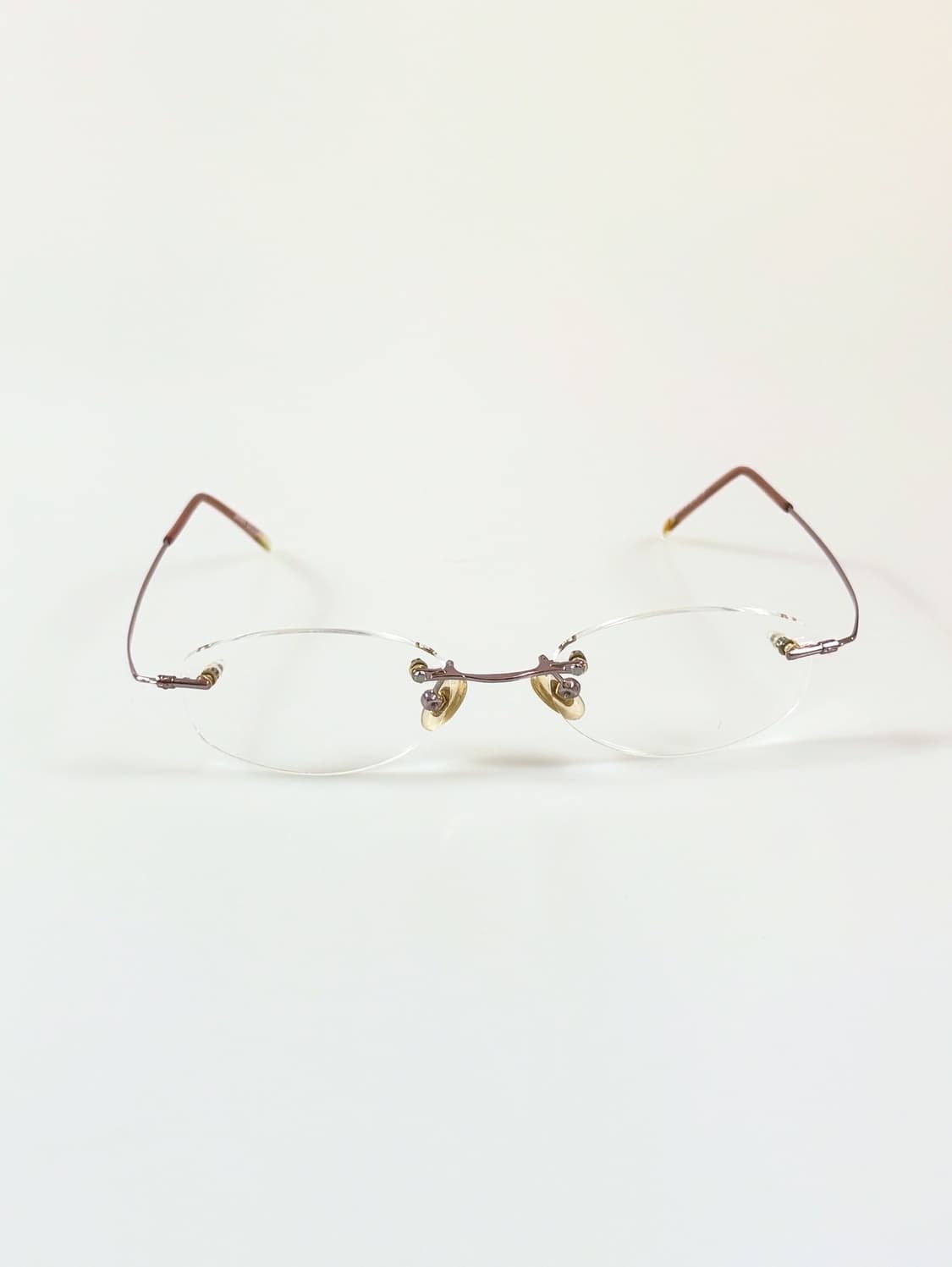 90s TITANIUM OPTICAL 무테 스퀘어 빈티지 안경 상품이미지2