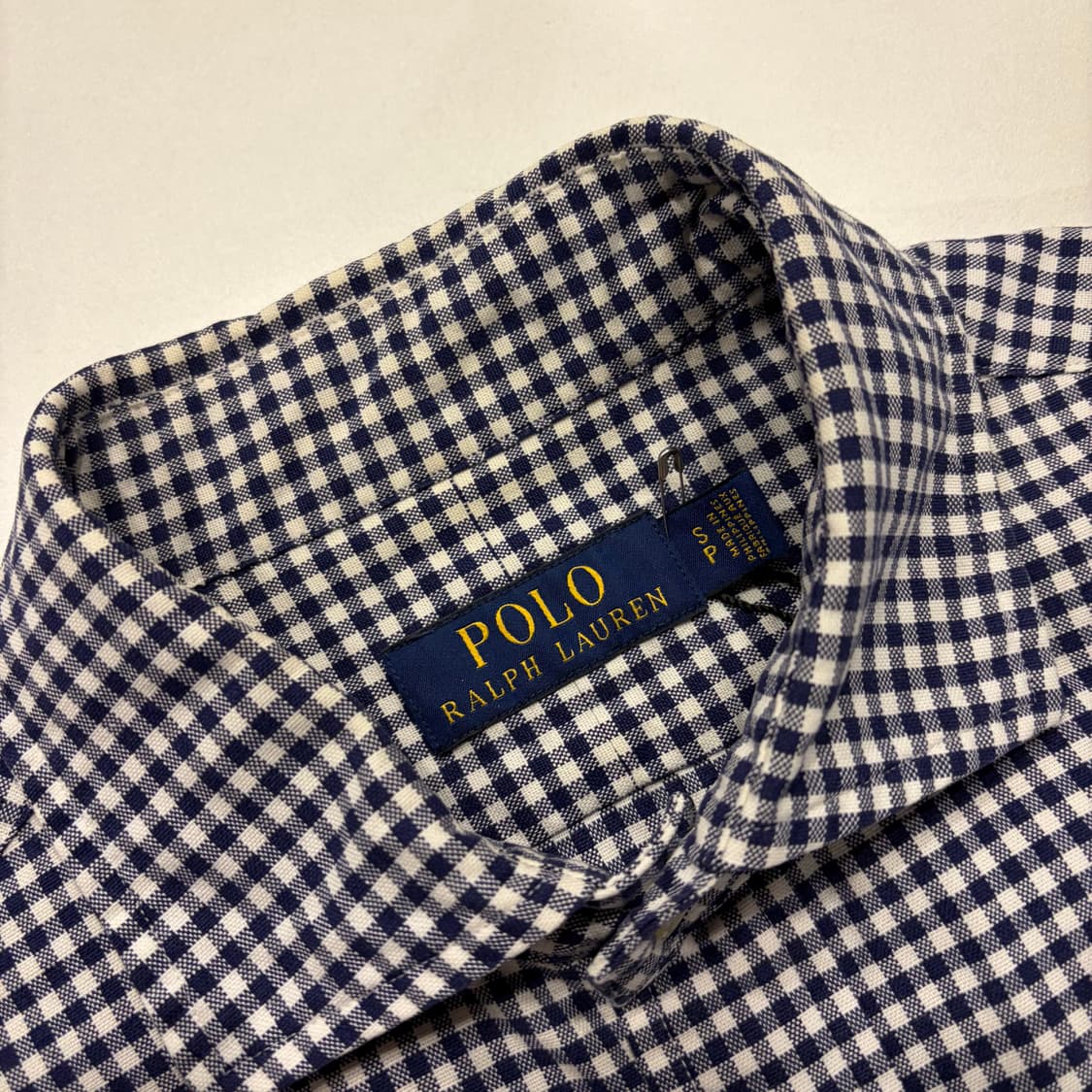[S] 폴로 랄프로렌 깅엄체크 네이비 셔츠 D773 상품이미지5