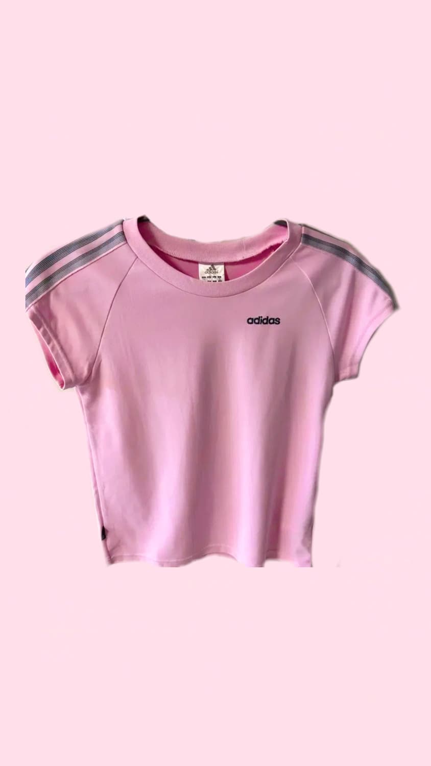 아디다스 핑크 빈티지 반팔 상품이미지1
