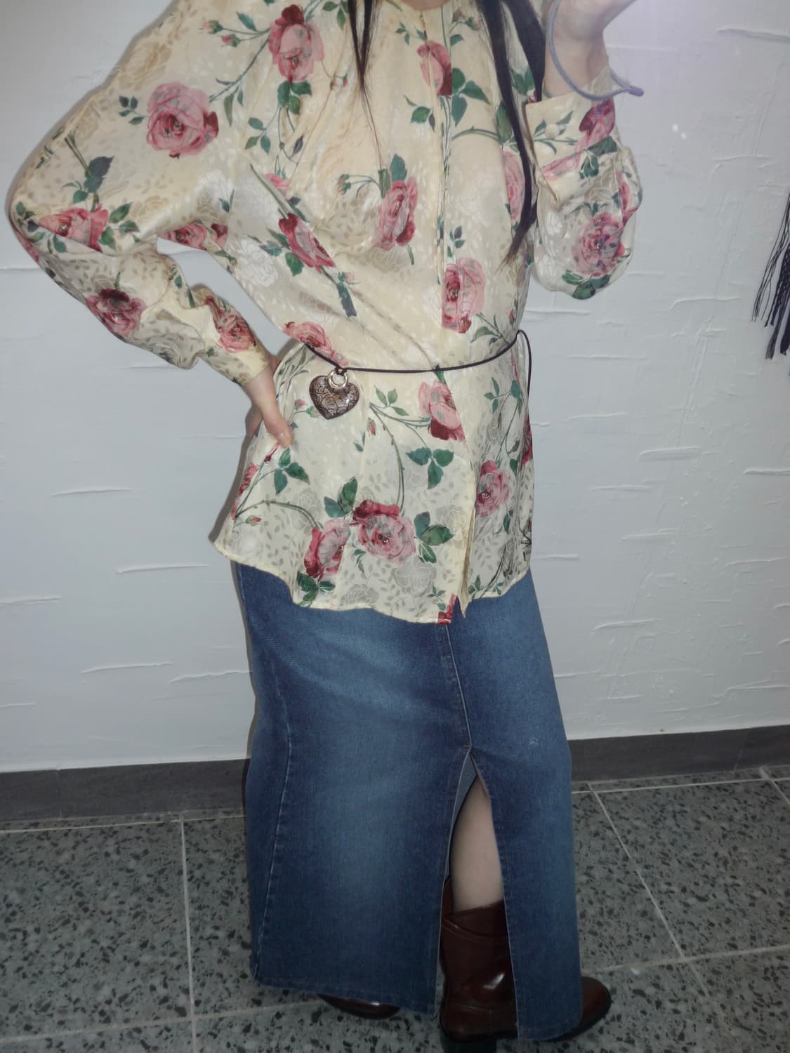 floral yellow blouse 상품이미지2