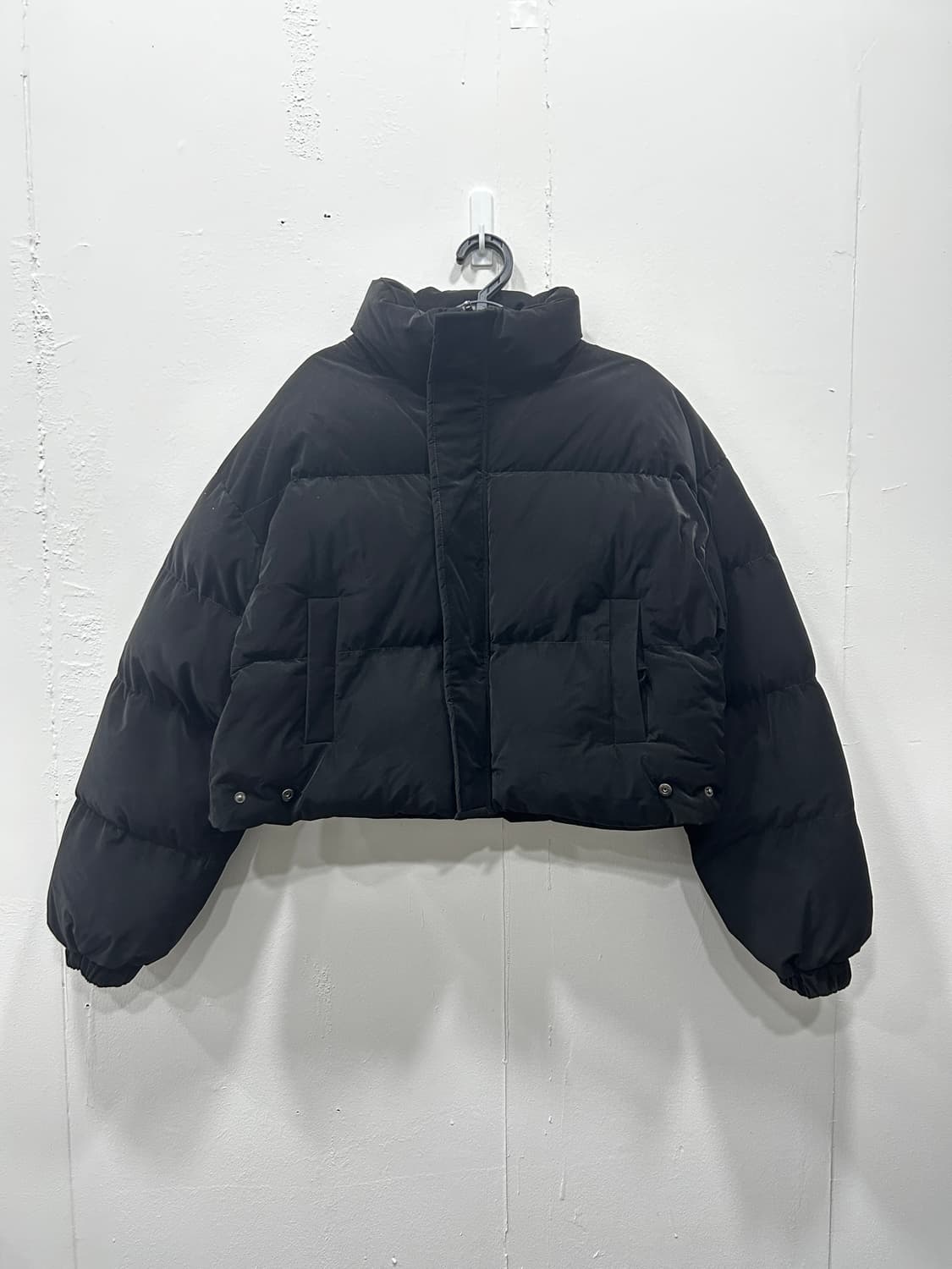 블랙 숏 푸퍼 패딩 여성 F 상품이미지1