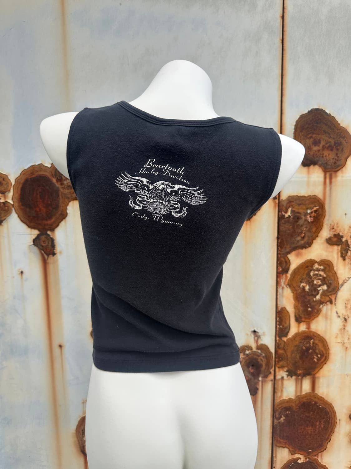 🎸Harley-Davidson 블랙 프린팅 슬리브리스🎸 상품이미지5