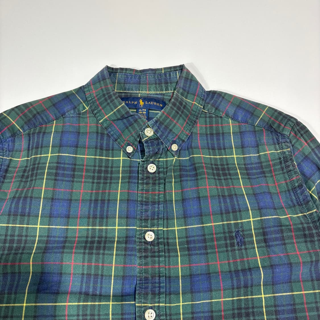 폴로랄프로렌 그린 타탄 체크 셔츠 상품이미지3