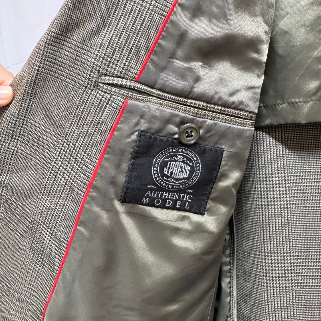 J.PRESS 제이프레스 체크 싱글 울 블레이저 자켓  상품이미지3