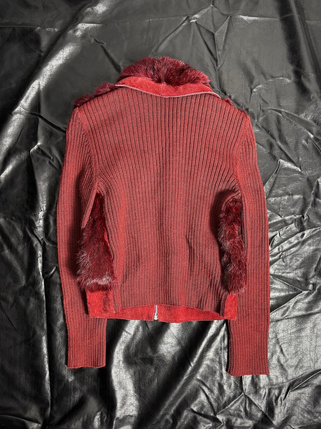 Red fur jacket 상품이미지3