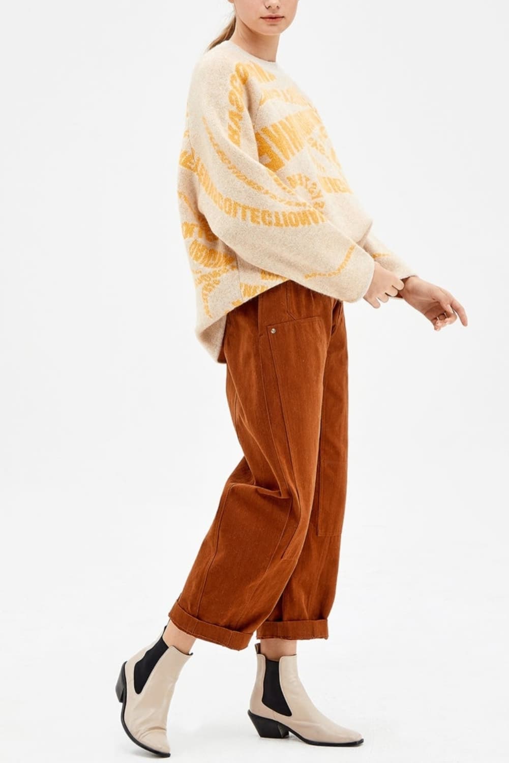 여성 free 시스템 울 니트 긴팔 상품이미지1