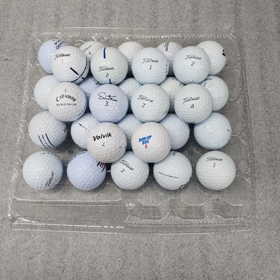 여러 브랜드의 흰색골프공 로스볼 30개 일괄 상품이미지1