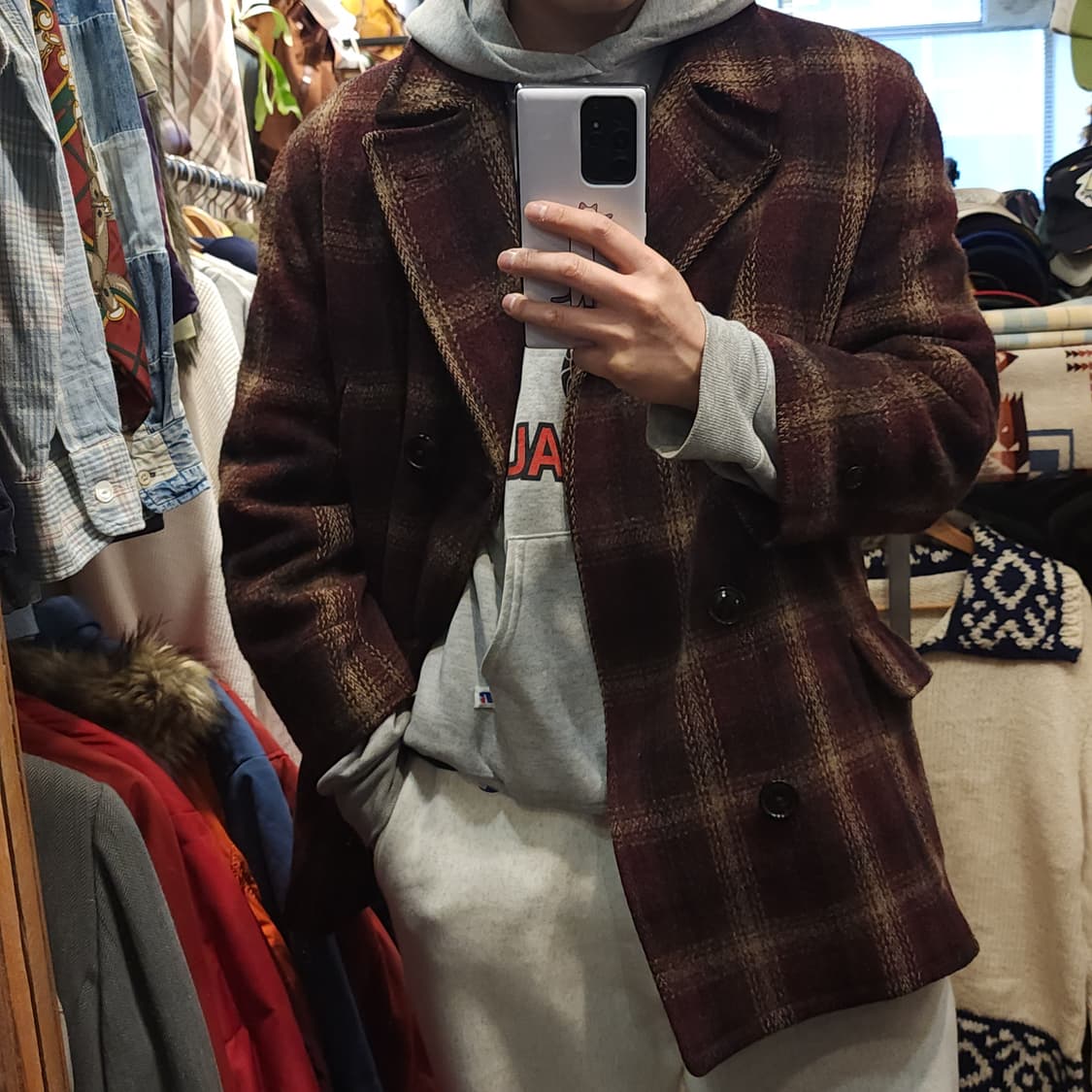 90s 폴로 랄프로렌 울 코트 폴로 스포츠맨 피코트 헤비울 L 상품이미지10