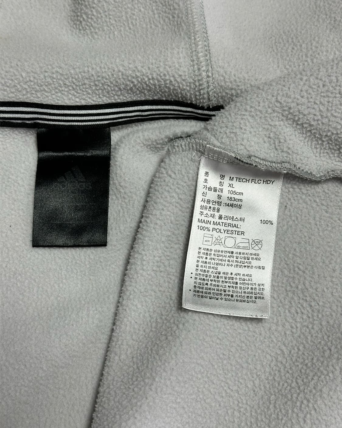 아디다스 테크 기모 후드집업 상품이미지5