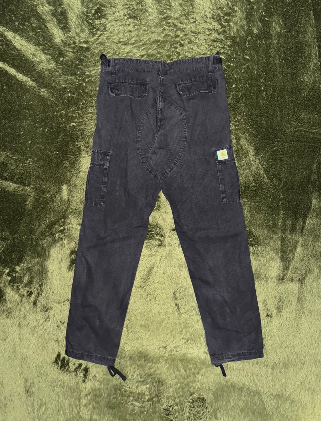 [30X32] 칼하트 WIP 립스탑 빈티지 워싱 카고 팬츠 블랙 상품이미지7
