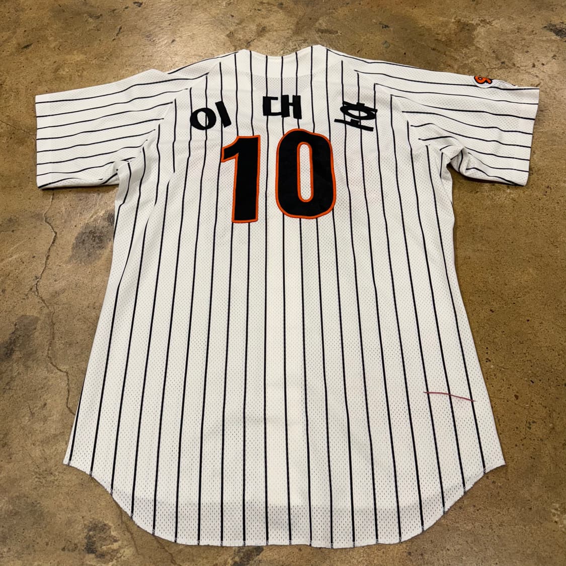 [OS] 롯데 자이언츠 야구 유니폼 화이트 스트라이프 이대호 마킹 b14 상품이미지3