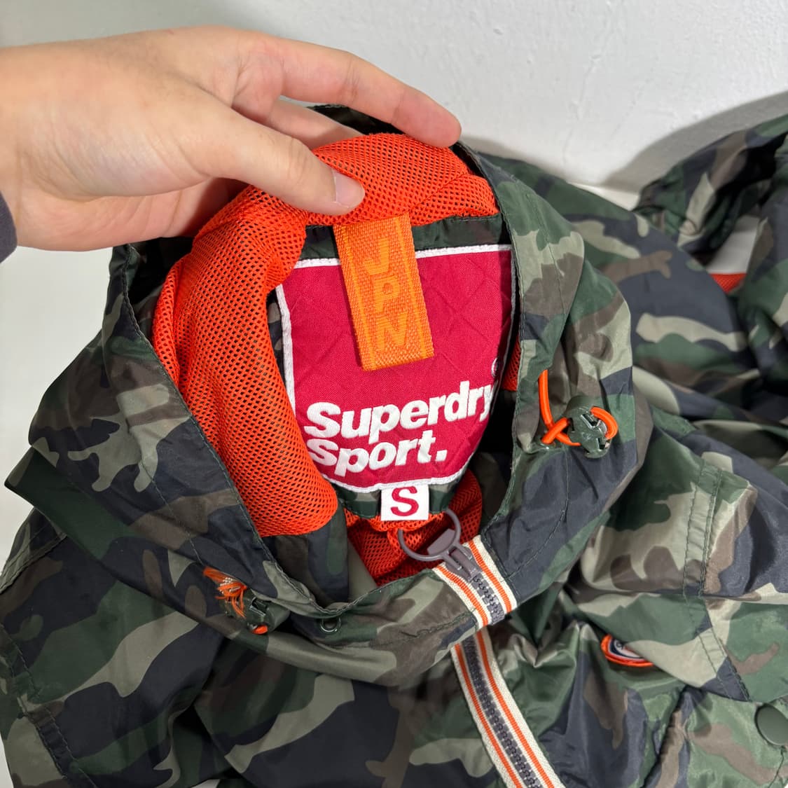 S 슈퍼드라이 카모블라쥬 아노락 후드바막 상품이미지4