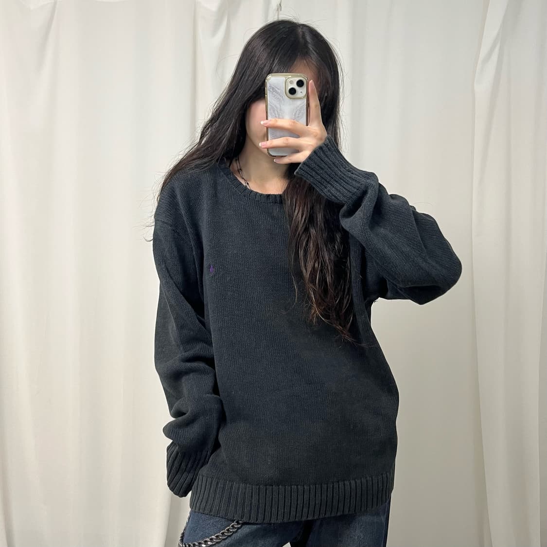 Polo charcoal knit 상품이미지1