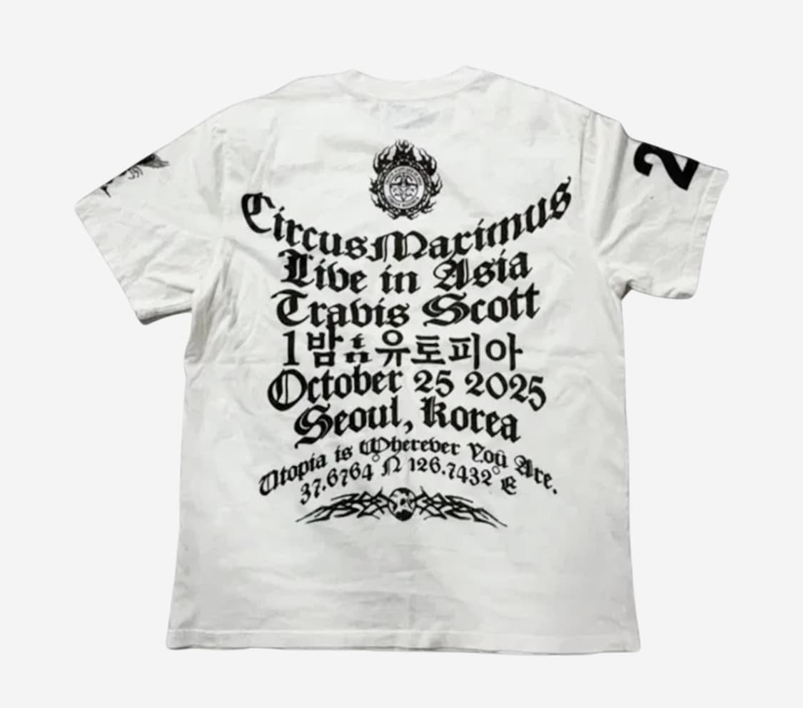 트래비스 스캇 반팔티 (L) 2025 서울 머천 굿즈 팝니다 상품이미지2