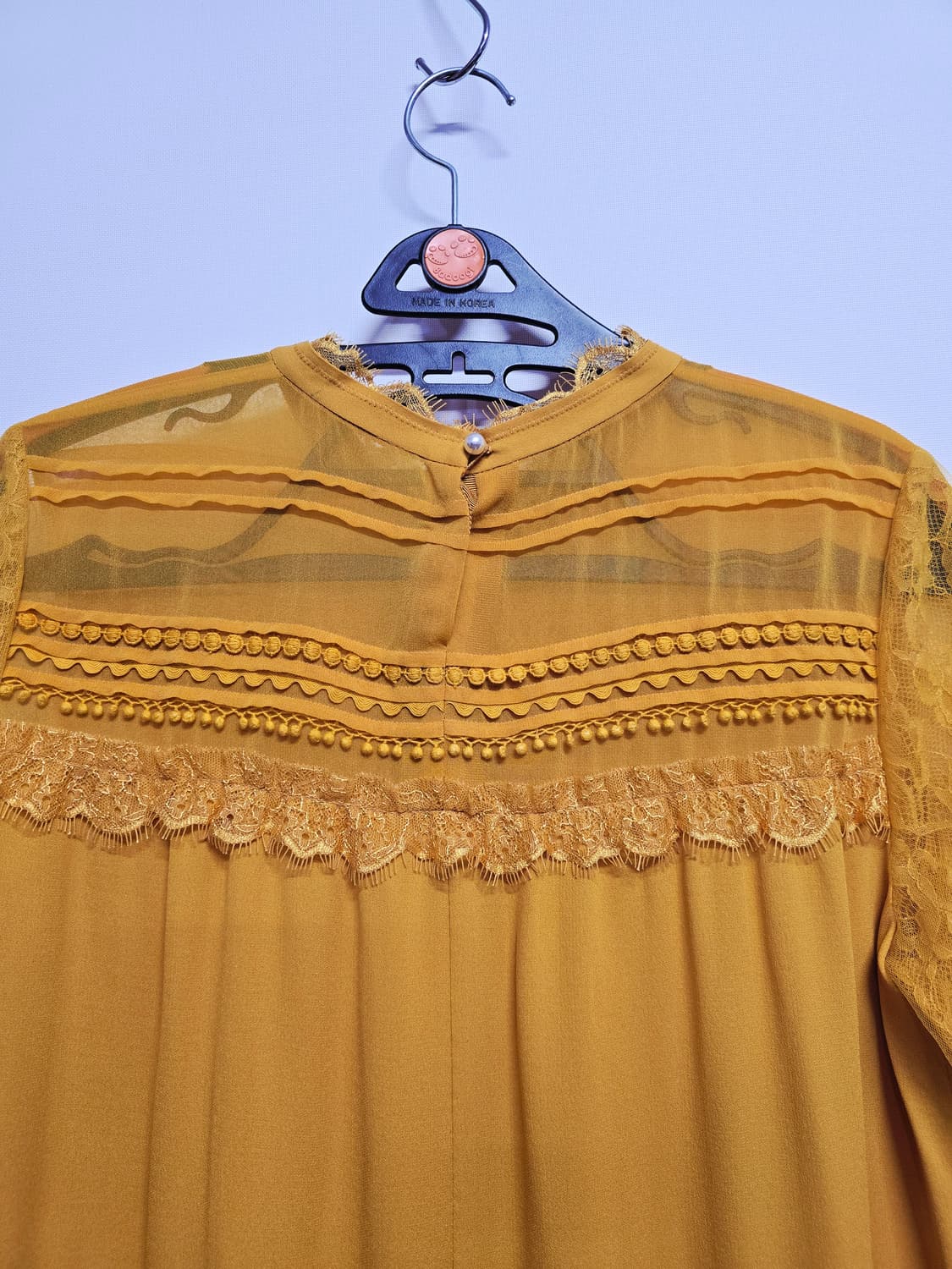 한섬 마인 레이스 펀칭 시스루 블라우스 상품이미지6