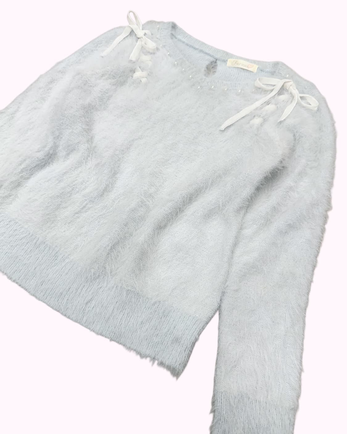 FEROUX fluffy blue ribbon knit 상품이미지2