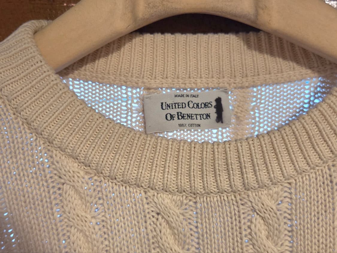 90'S 베네통 케이블니트 상품이미지3
