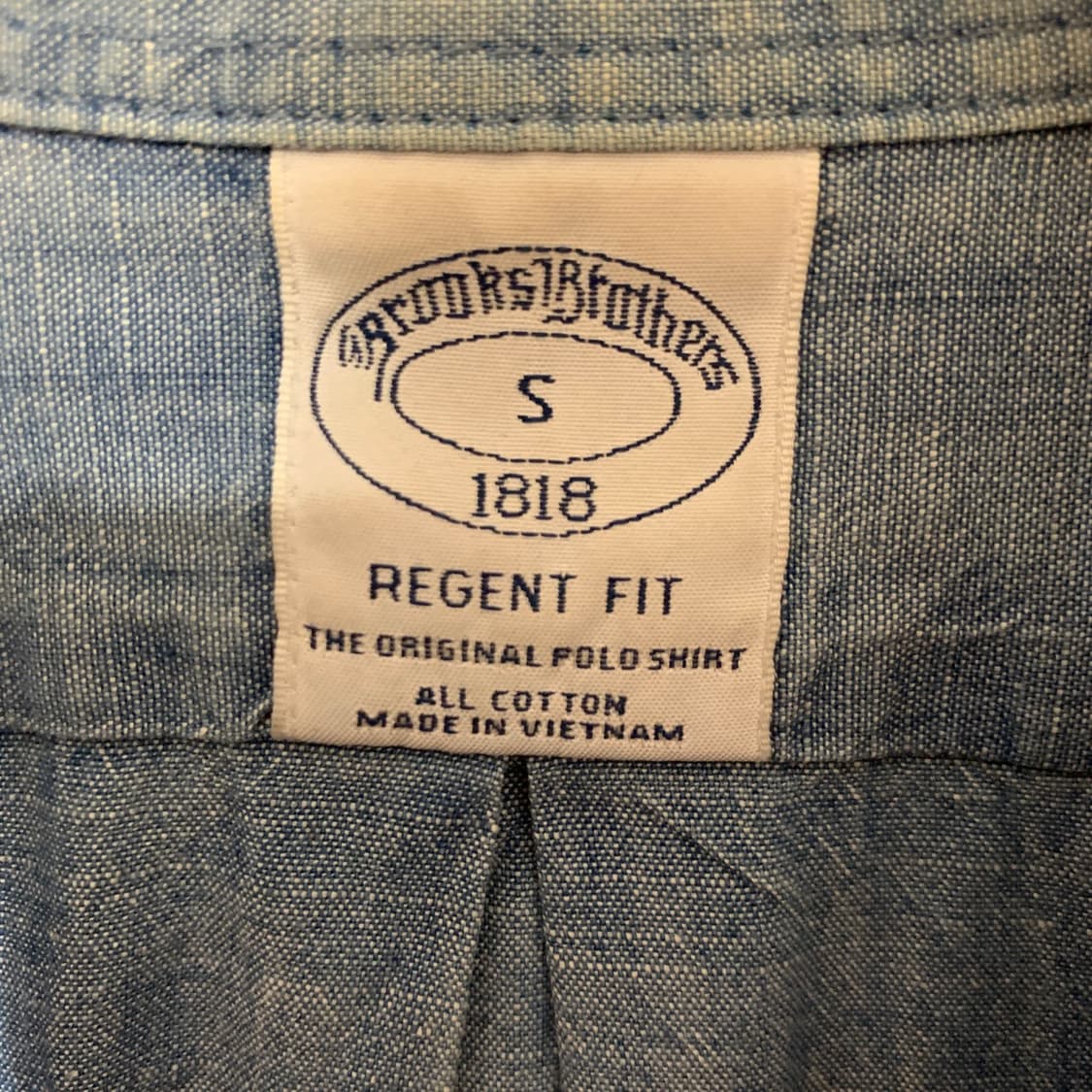 S 브룩스브라더스 리젠트핏 샴브레이 셔츠 남방 상품이미지4