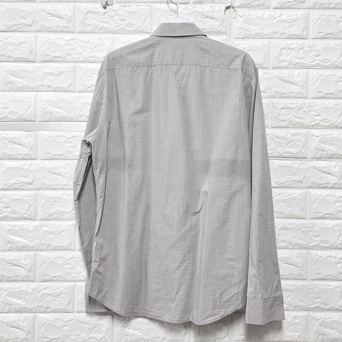 띠어리 남성 셔츠 그레이 체크 M 상품이미지4