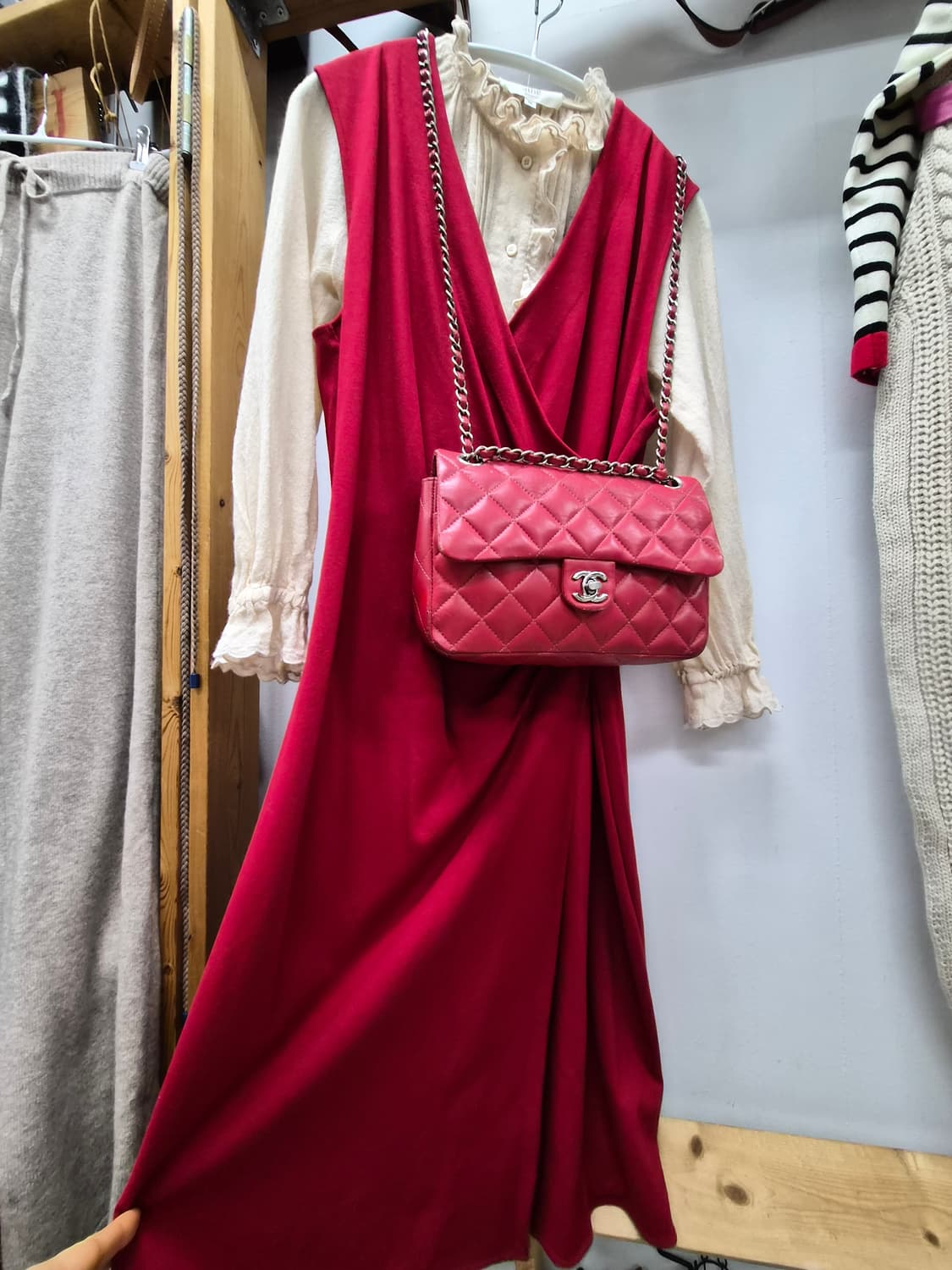 로렌 랄프로렌 스판셔링 원피스. 바네사브루노 프릴 울 블라우스 상품이미지1