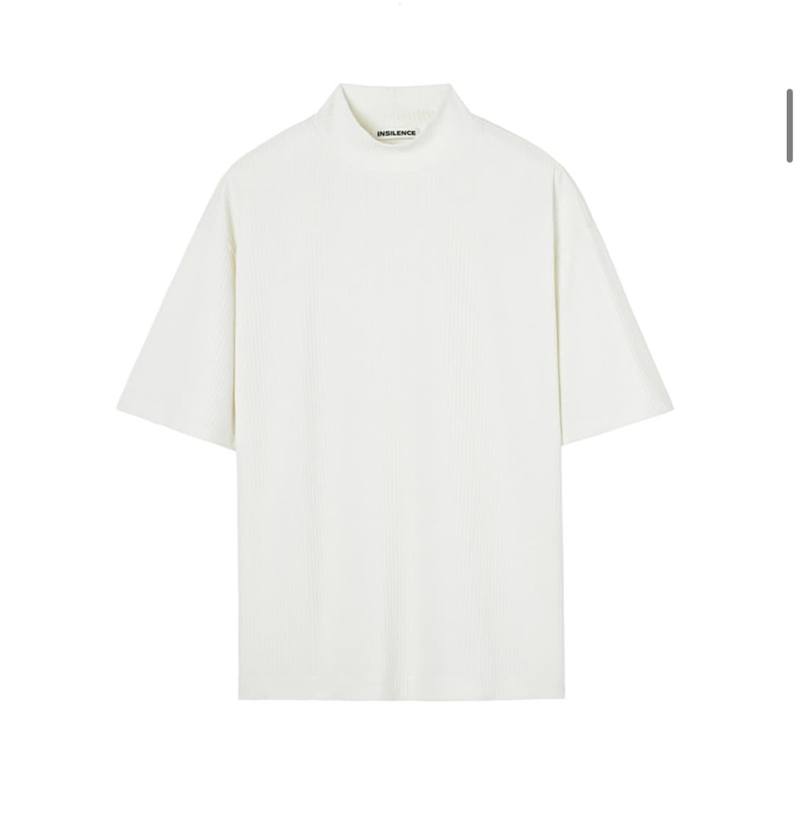 인사일런스 리브드 모크넥 탑 CREAM L사이즈 상품이미지2