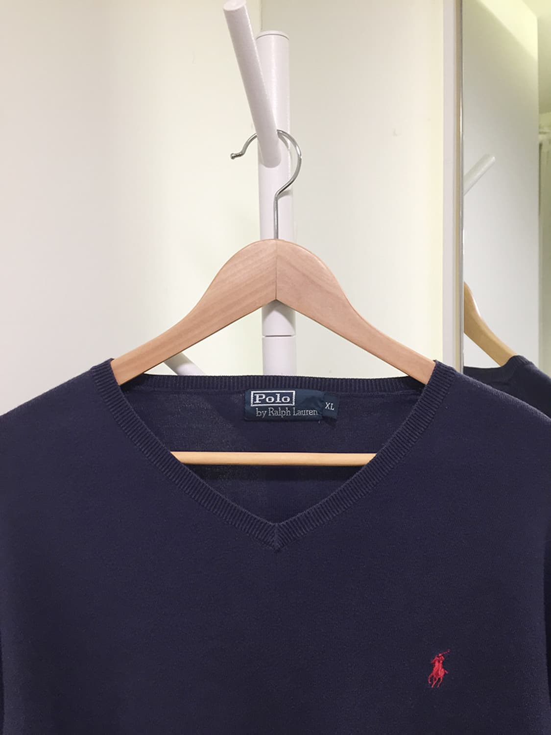 공용 폴로 V넥 니트 100 상품이미지5