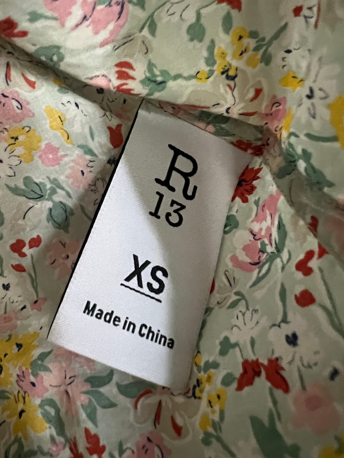 R13 플라워 프린트 반팔 셔츠 xs 상품이미지4