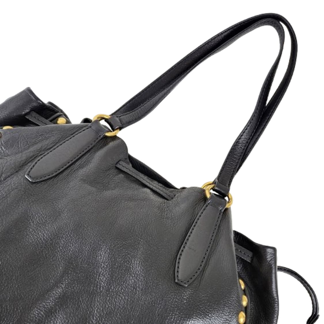 정품 미우미우 비텔로 다이노 스터드 블랙 숄더백 상품이미지8