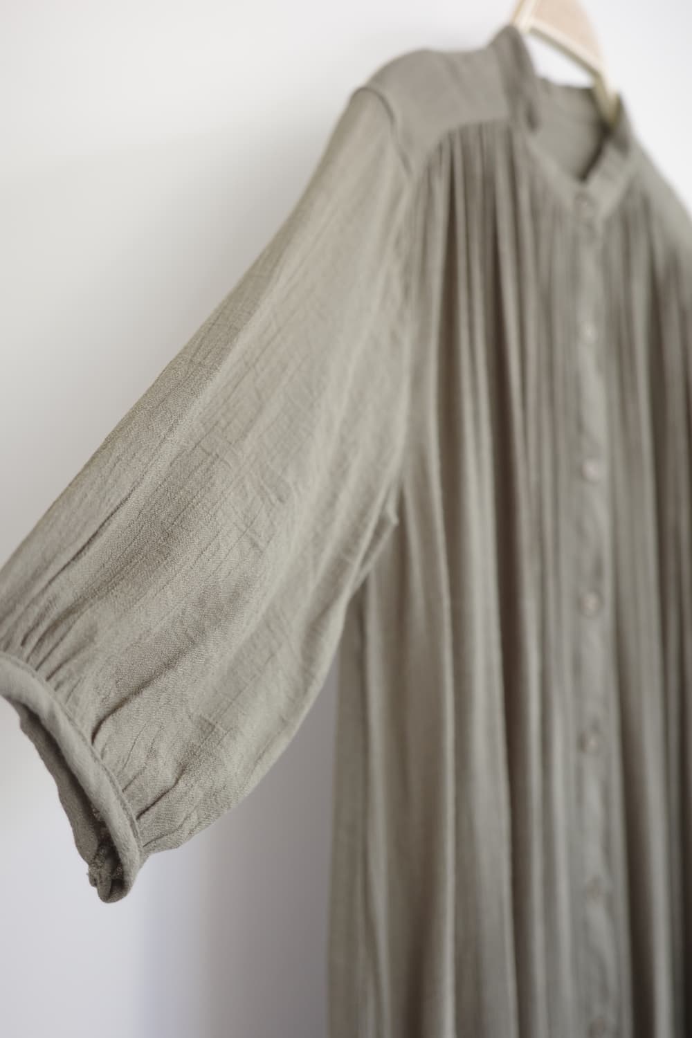 일본 빈티지 카키 셔츠형 원피스 상품이미지5