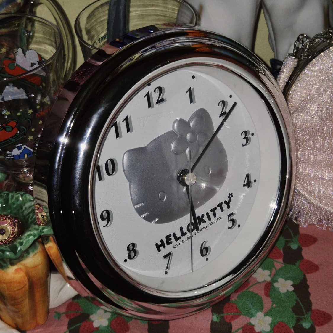 98s 고전 오리지널 키티 실버 벽시계 상품이미지5
