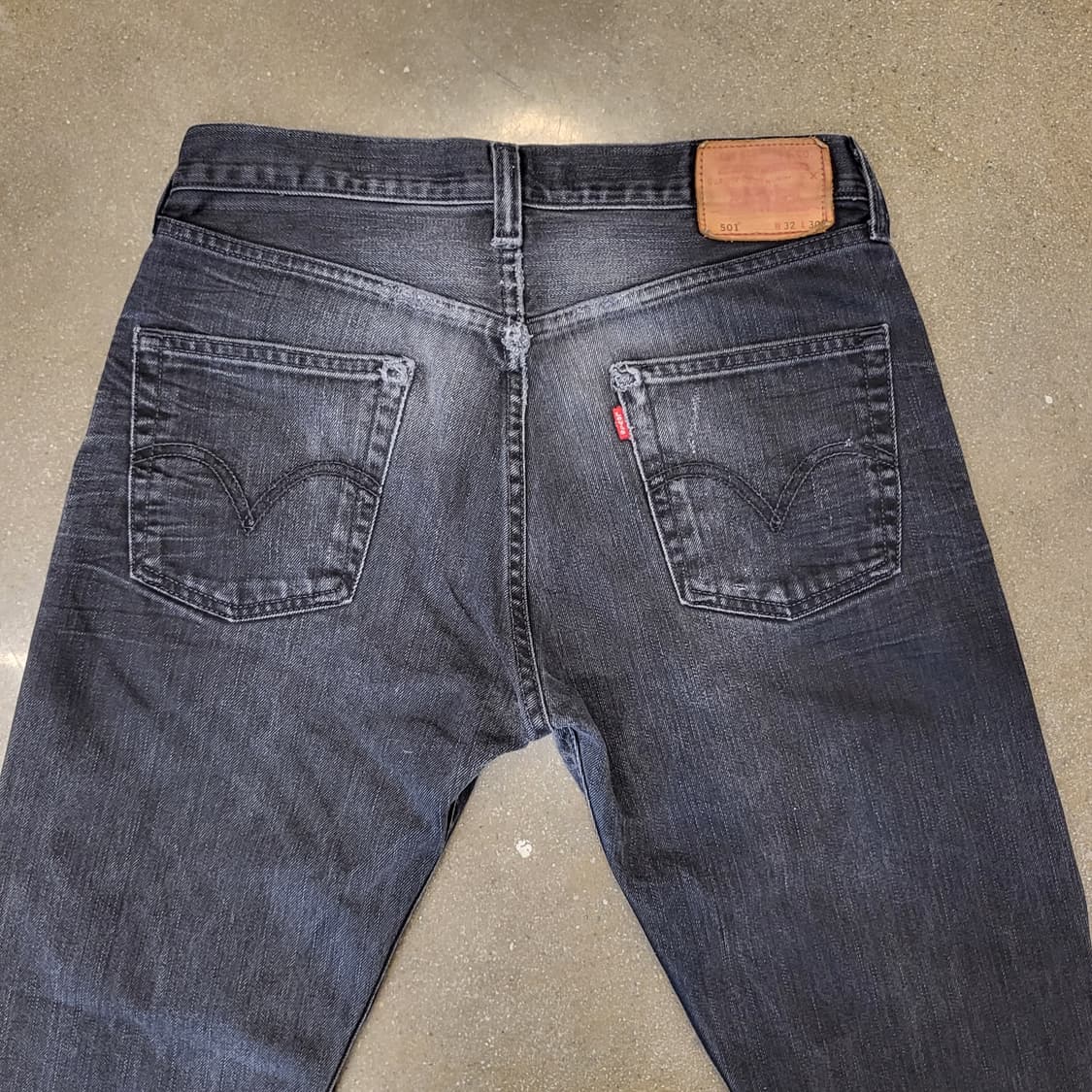 Levi's 오리지널 리바이스 501 데미지 흑청데님 상품이미지8