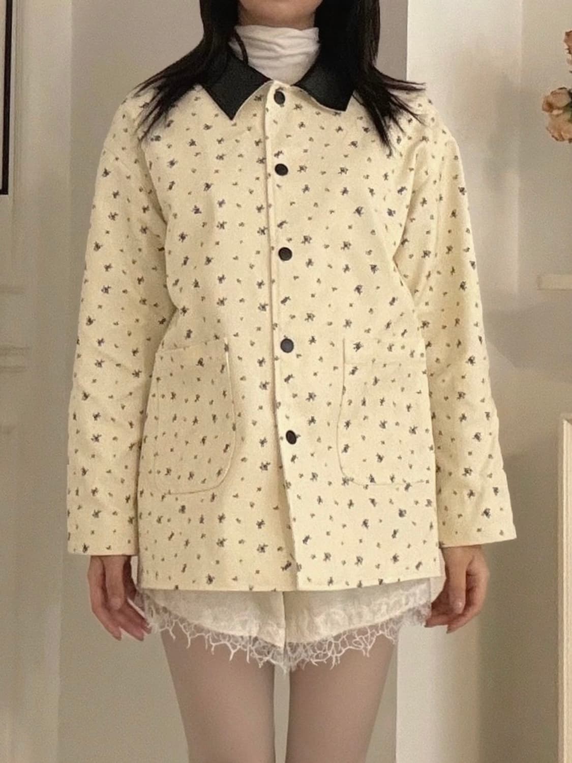 빈티지 플라워 코튼 자켓 상품이미지3