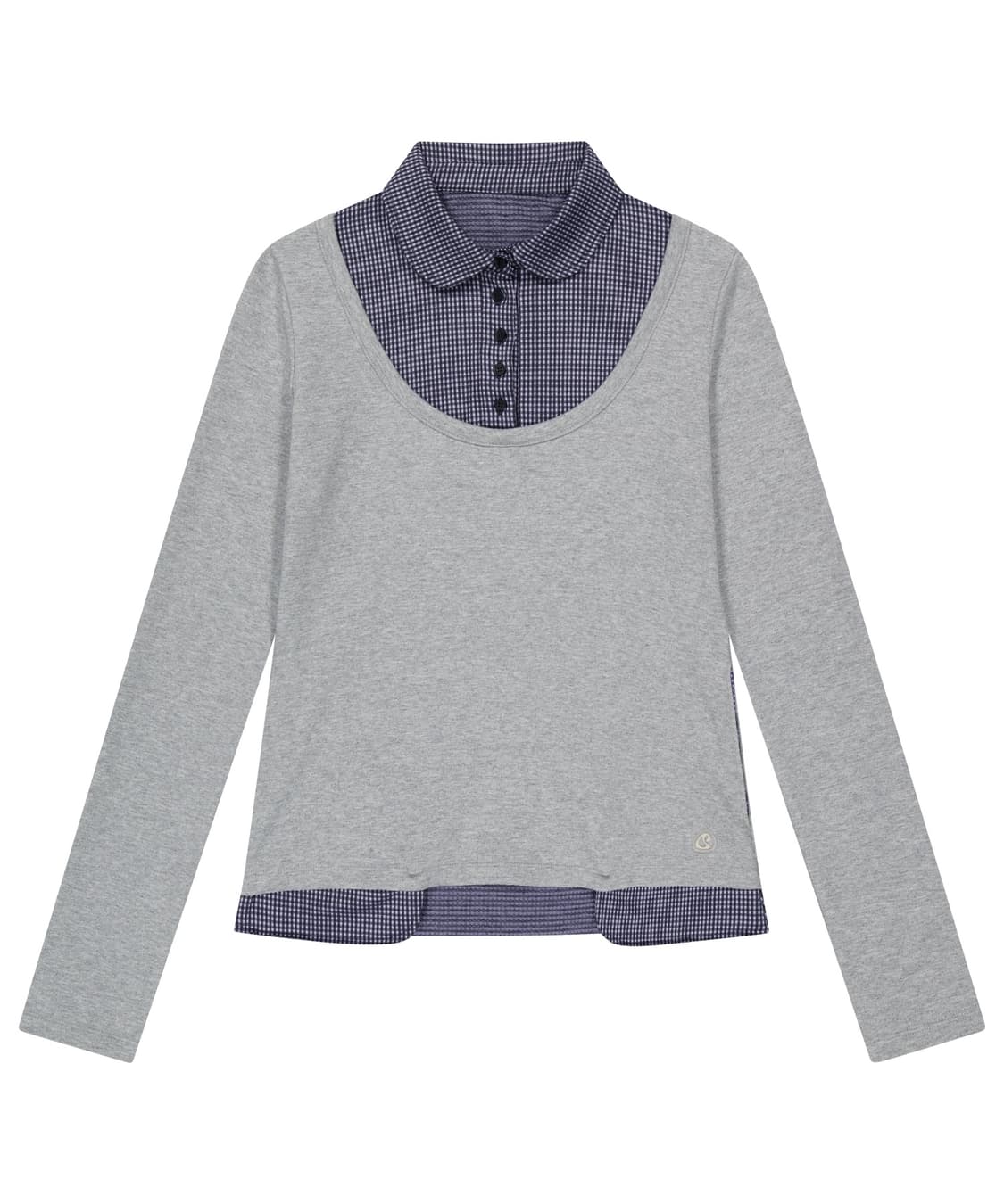 코이세이오 REVERSIBLE COLLAR LONGSLEEVES 그레이 상품이미지1